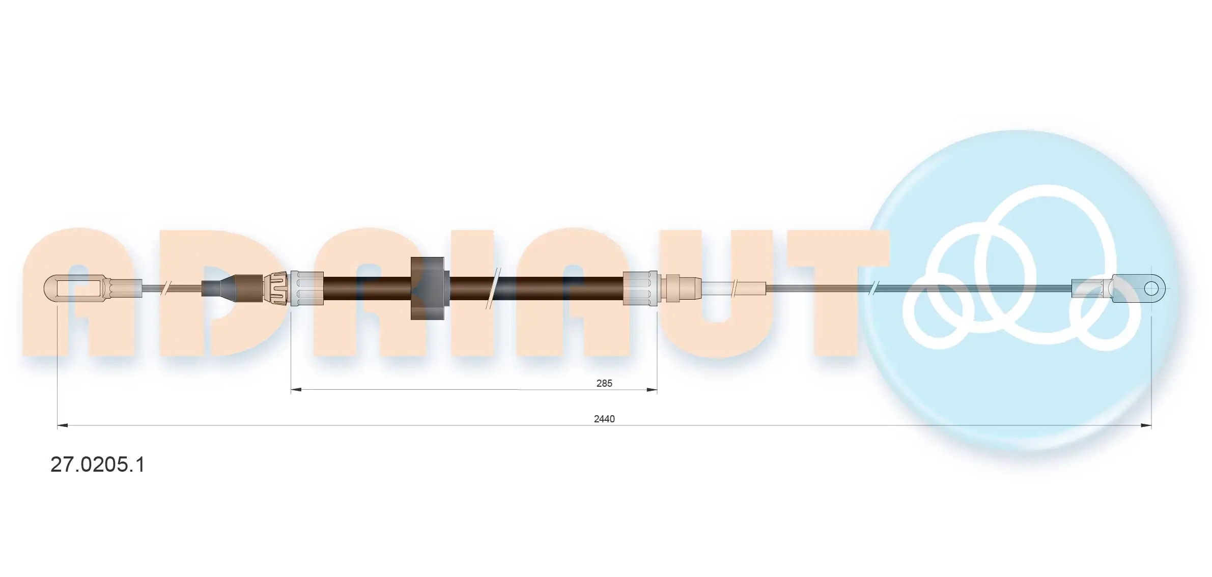 Cable Pull, parking brake 27.0205.1