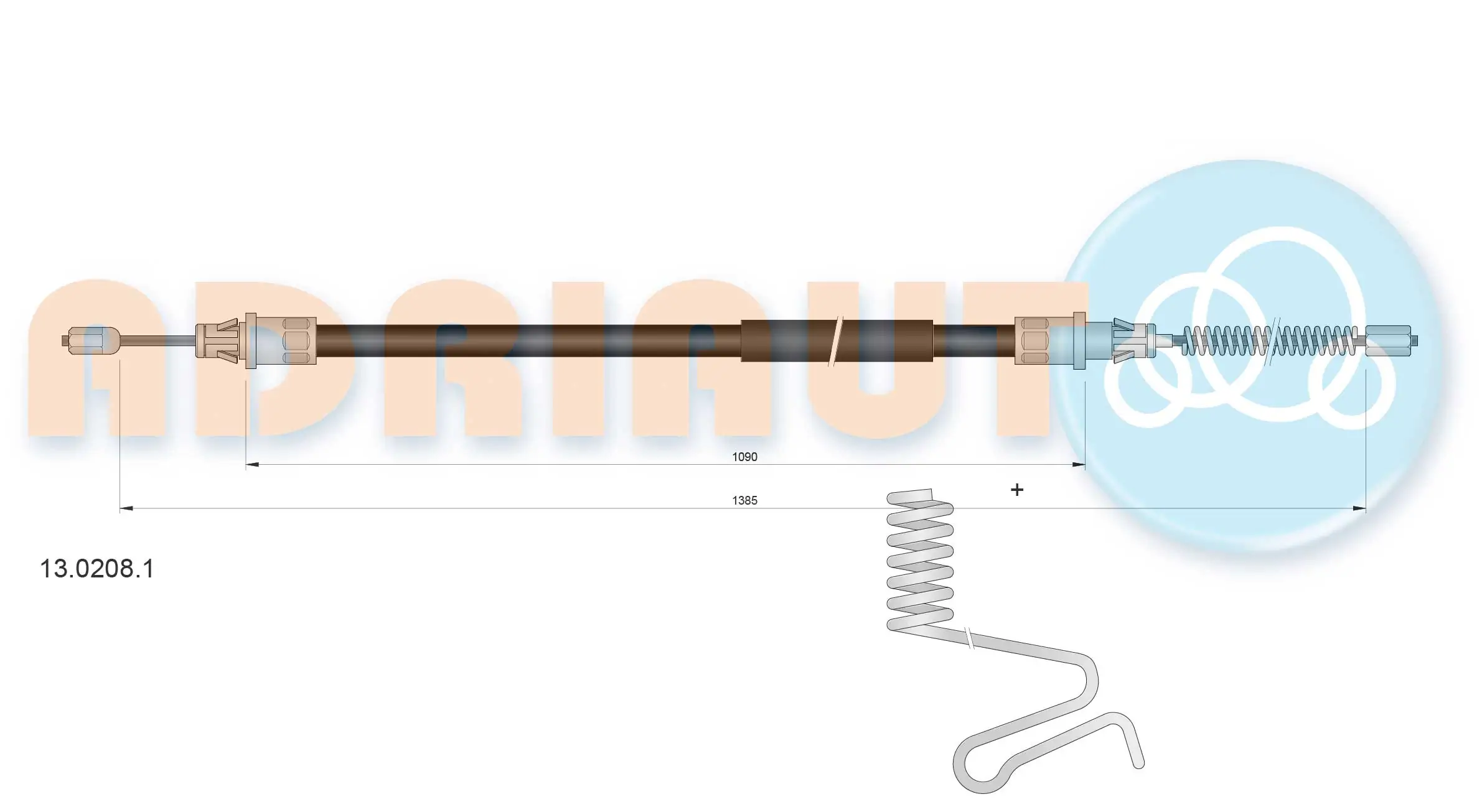 Cable Pull, parking brake 13.0208.1