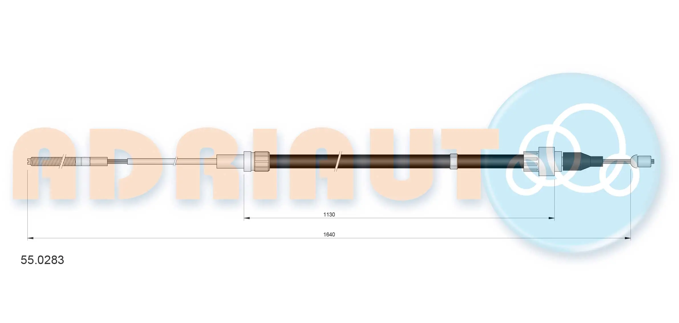 Cable Pull, parking brake 55.0283