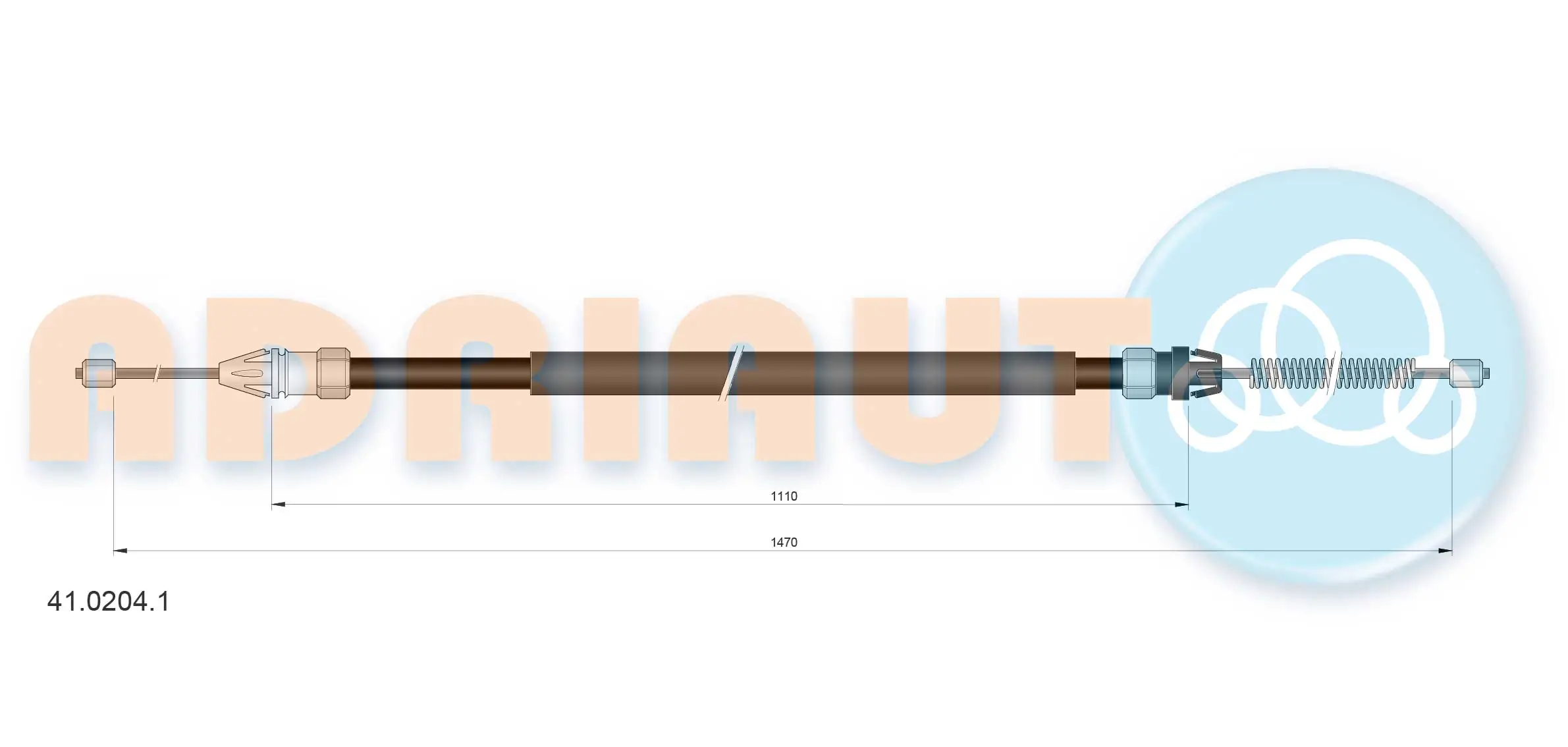 Cable Pull, parking brake 41.0204.1