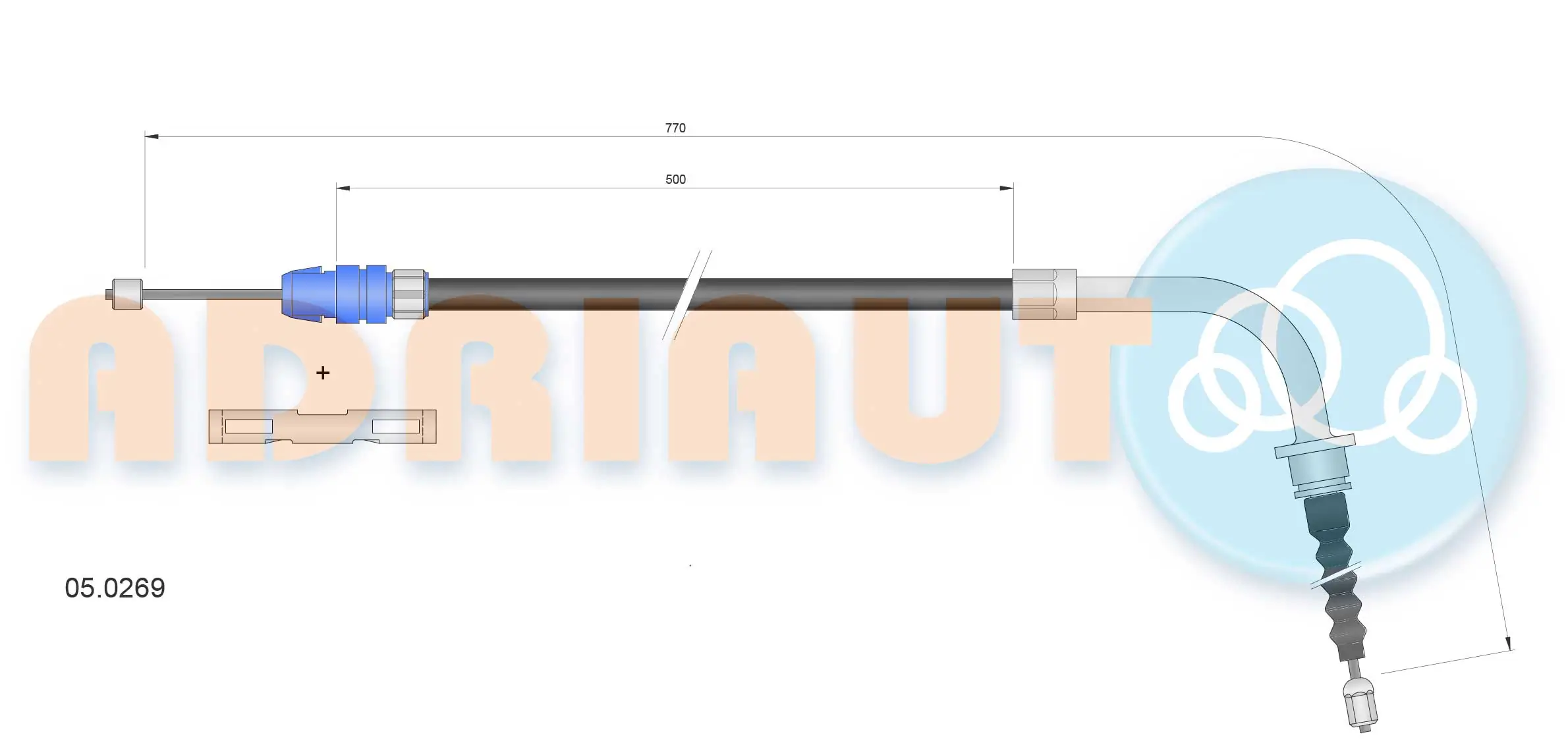 Cable Pull, parking brake 05.0269