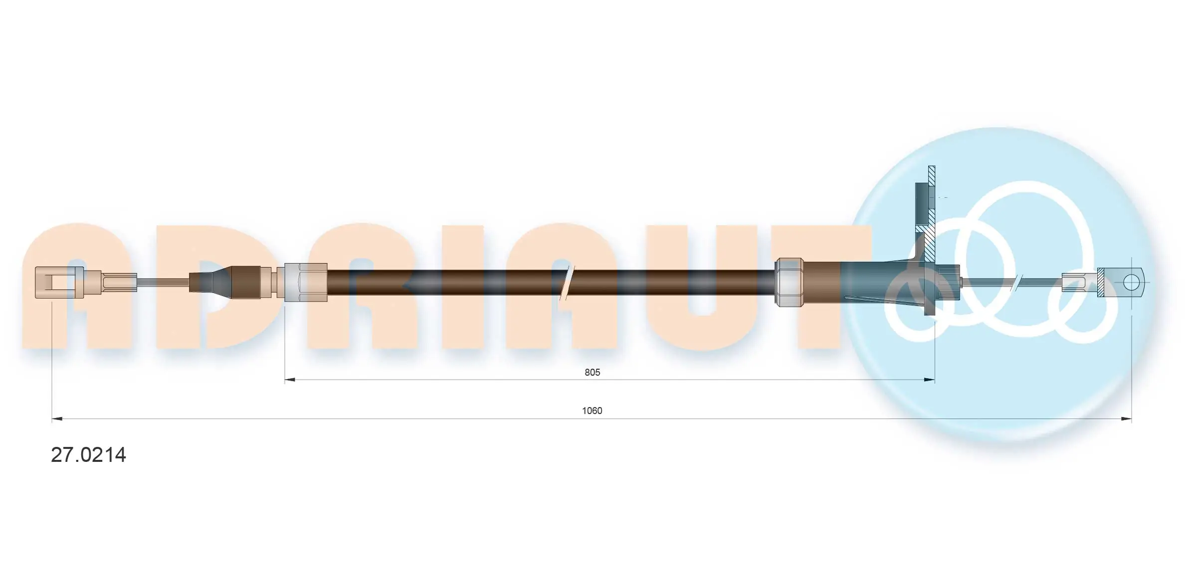 Cable Pull, parking brake 27.0214
