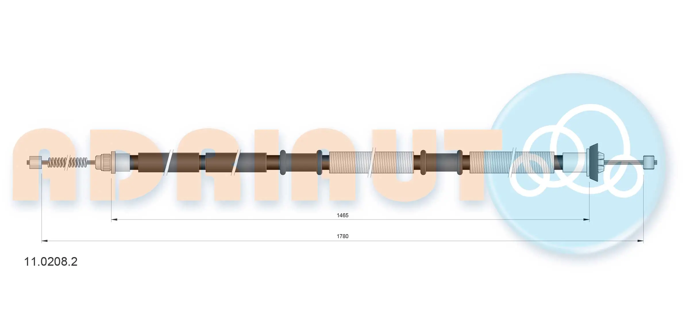 Cable Pull, parking brake 11.0208.2