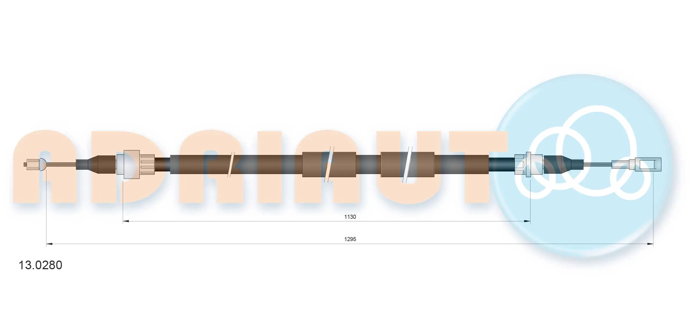 Cable Pull, parking brake 13.0280