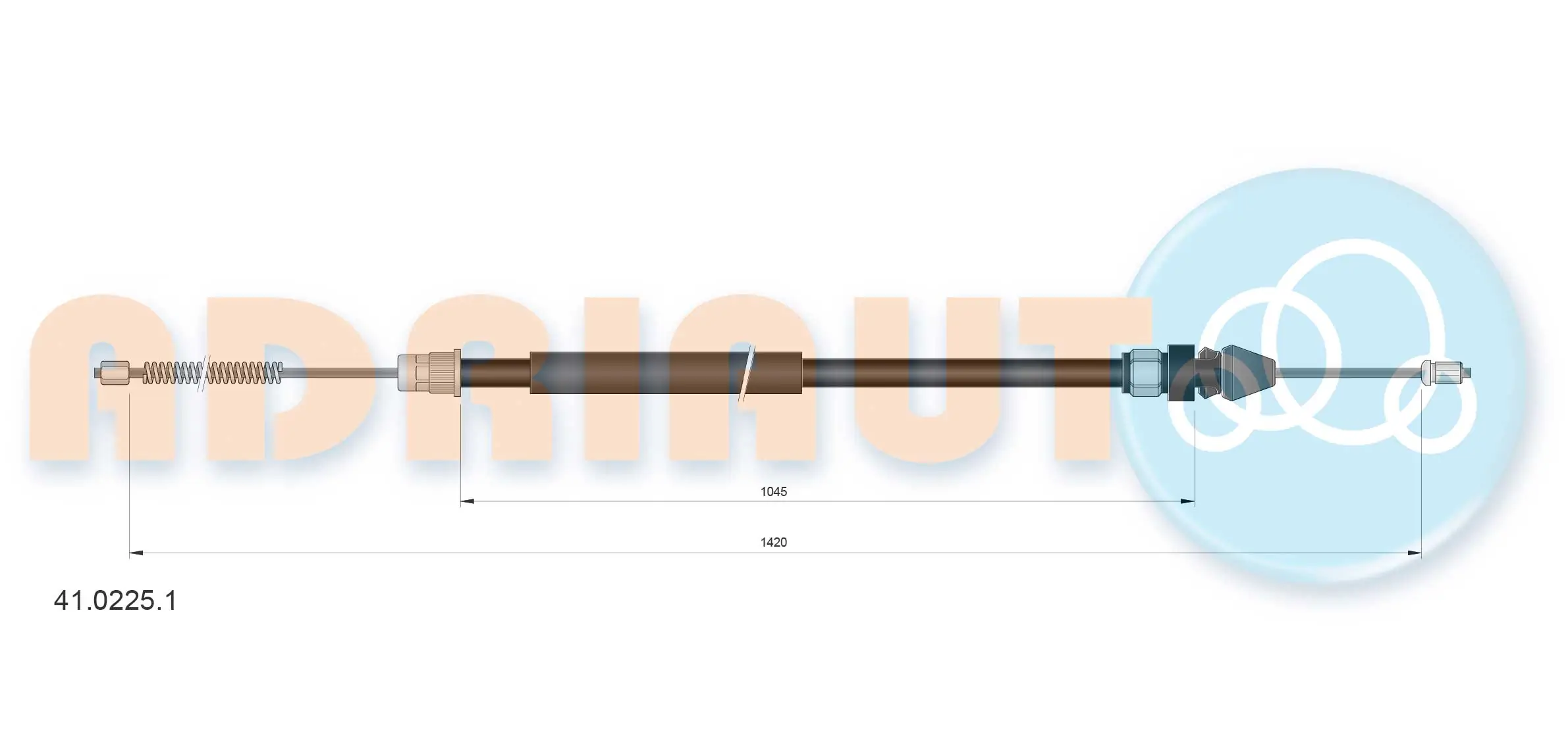 Cable Pull, parking brake 41.0225.1