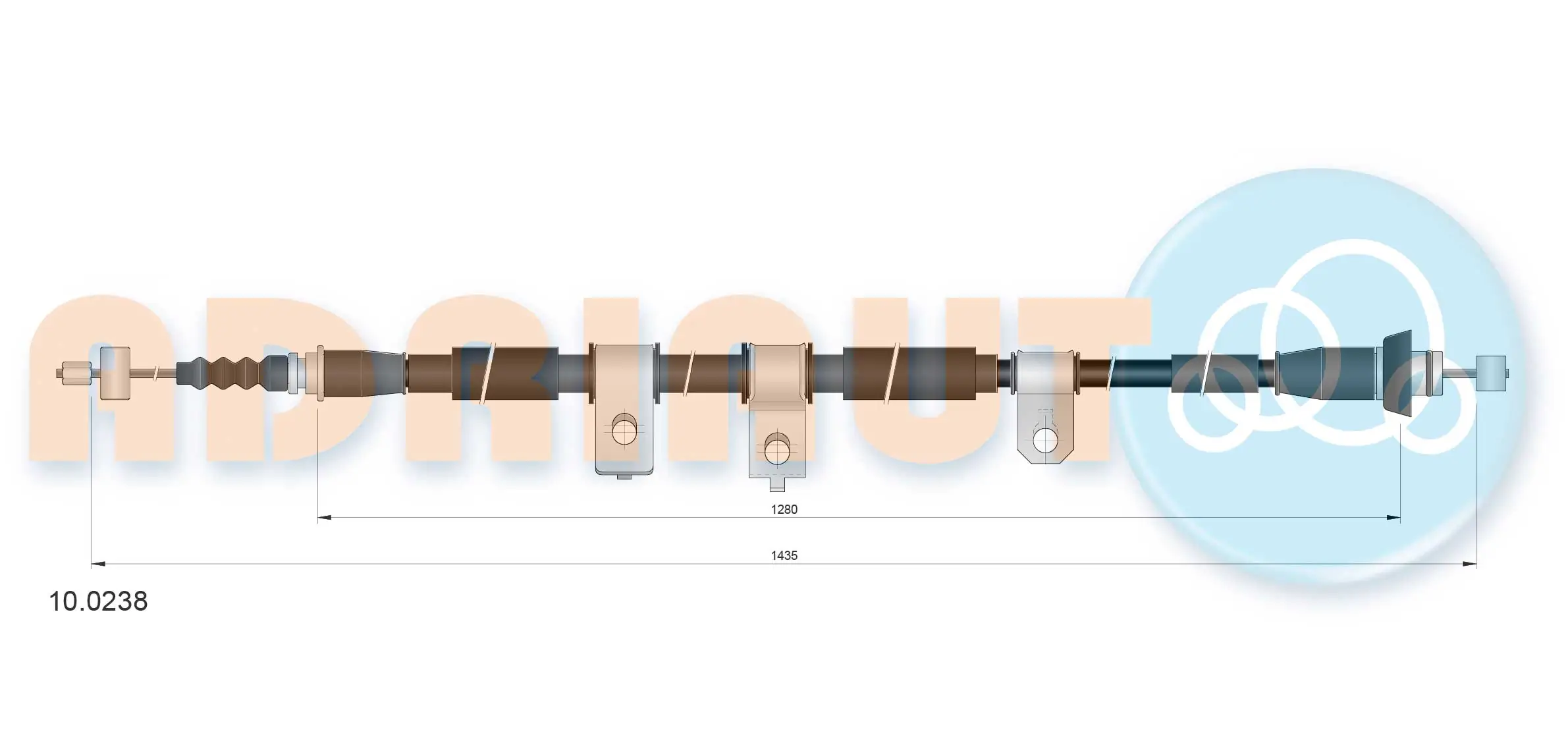 Cable Pull, parking brake 10.0238