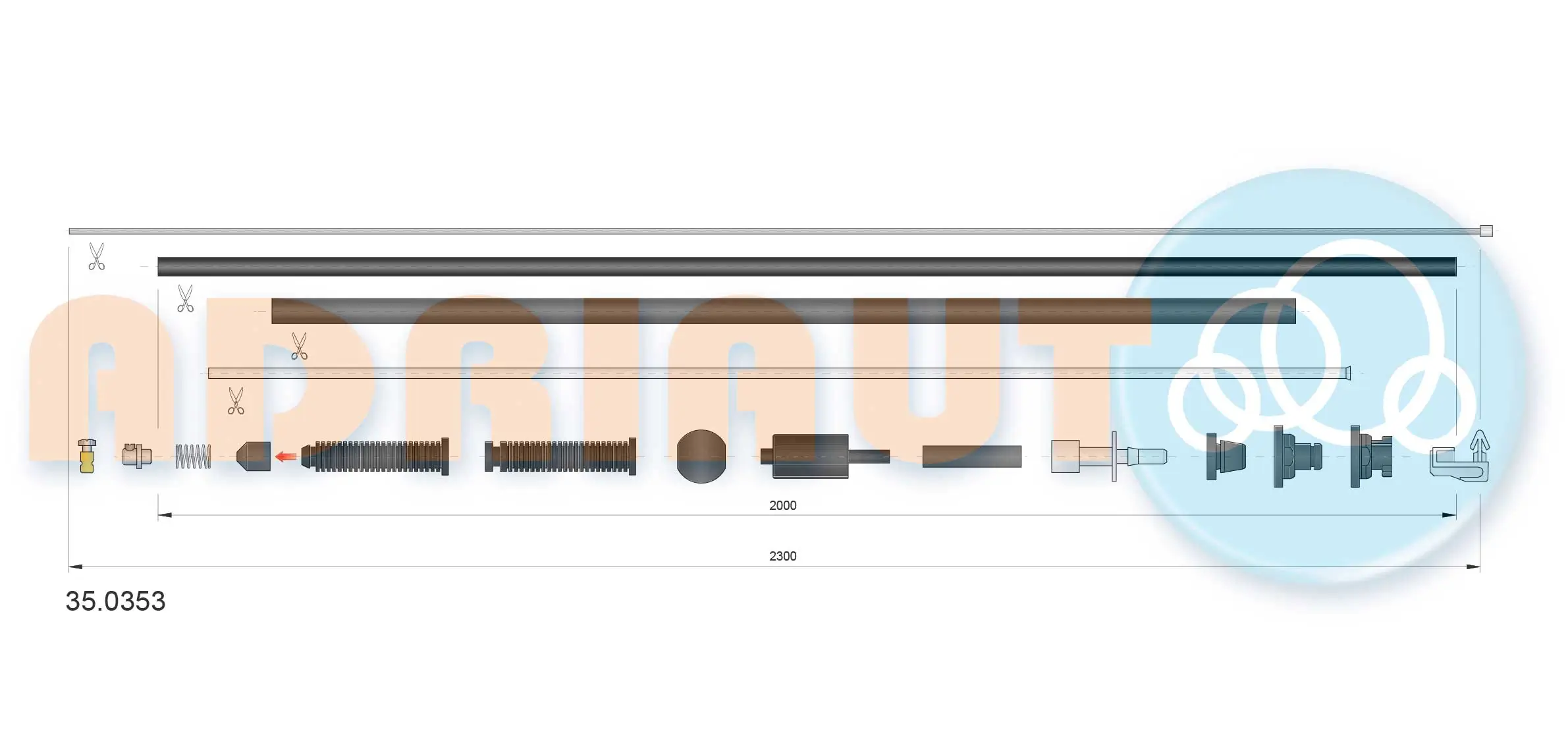 Accelerator Cable 35.0353