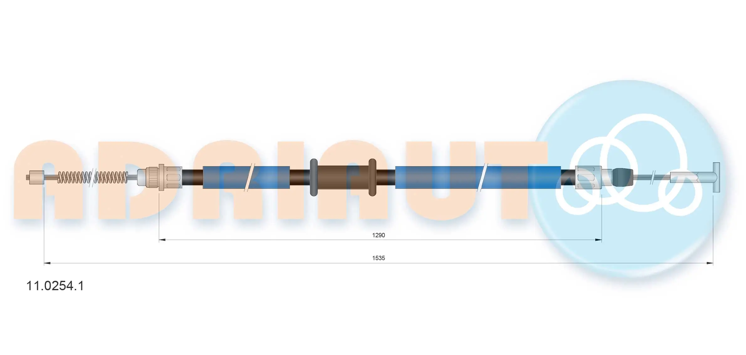 Cable Pull, parking brake 11.0254.1