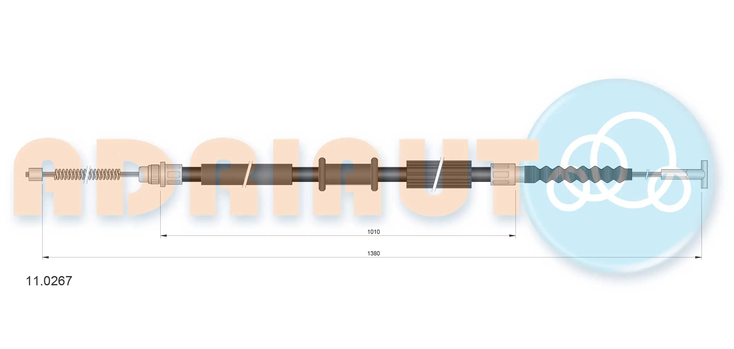 Cable Pull, parking brake 11.0267
