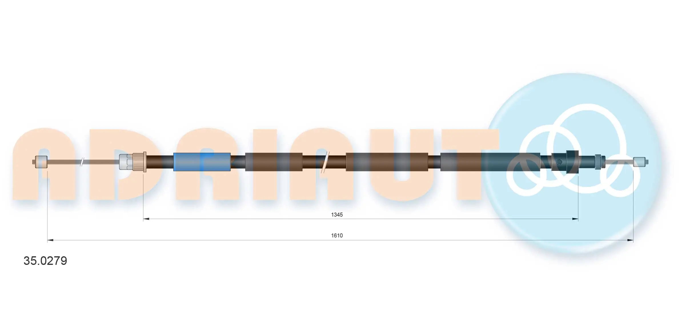 Cable Pull, parking brake 35.0279
