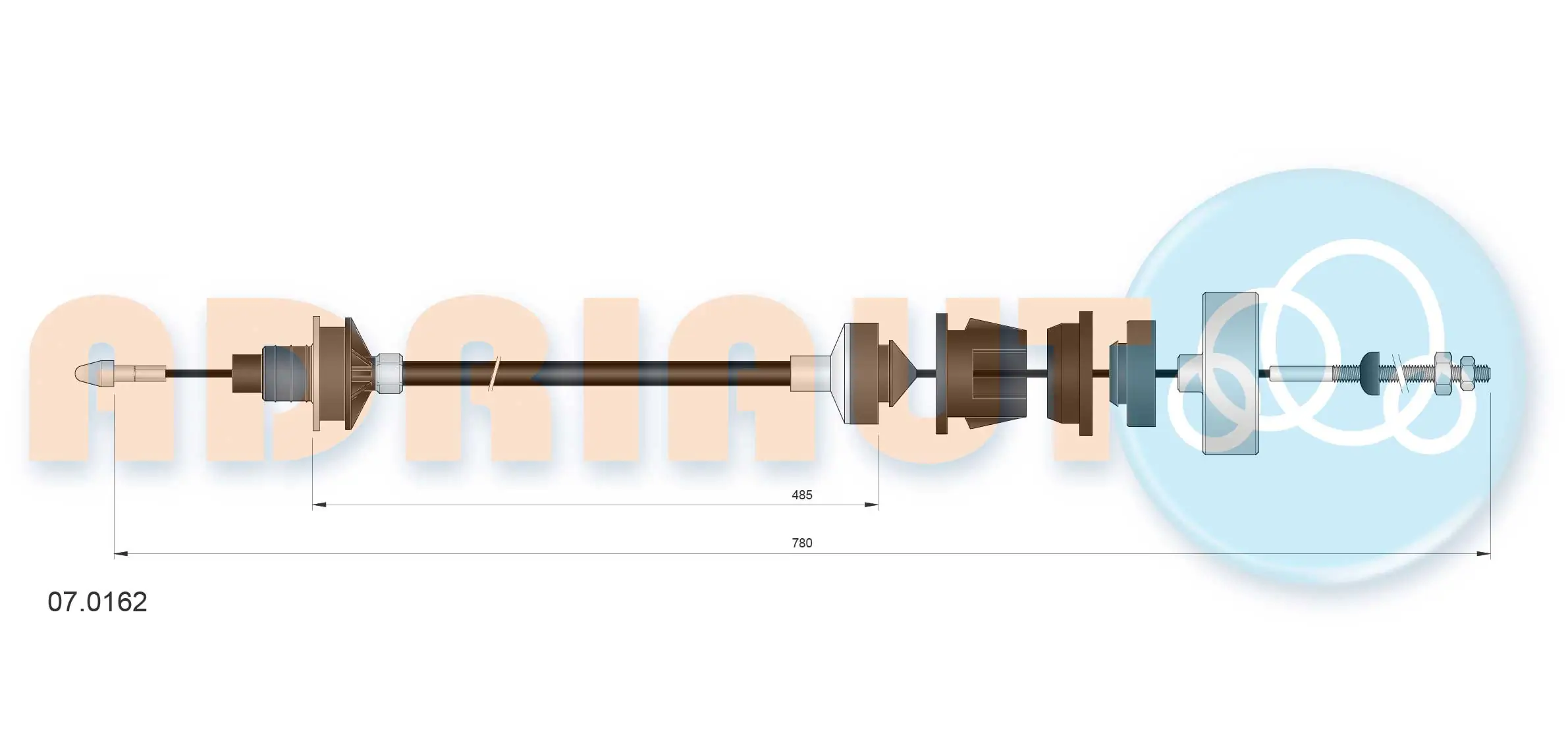 Cable Pull, clutch control 07.0162