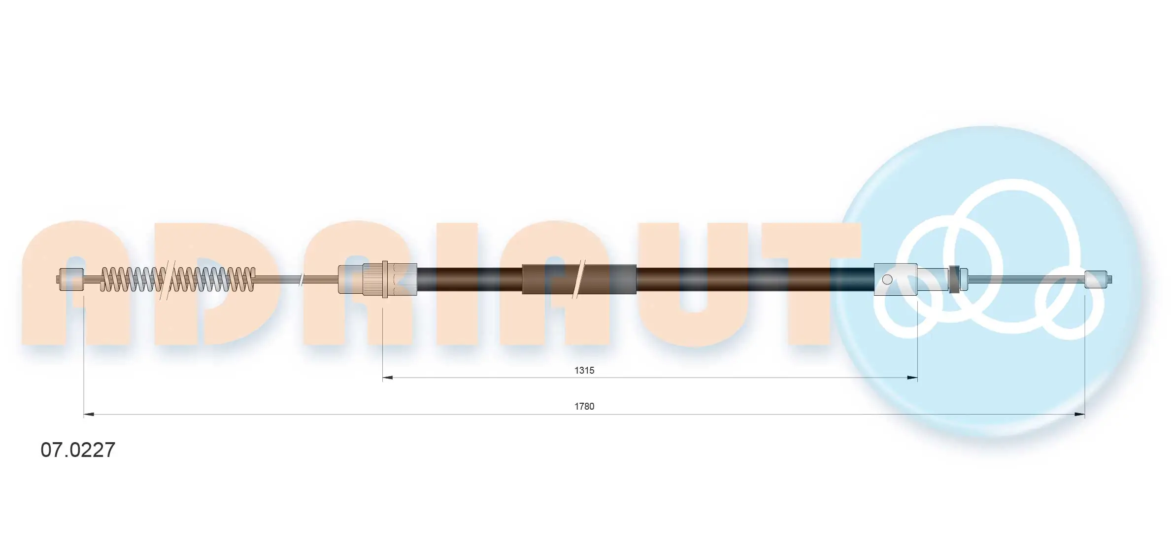 Cable Pull, parking brake 07.0227