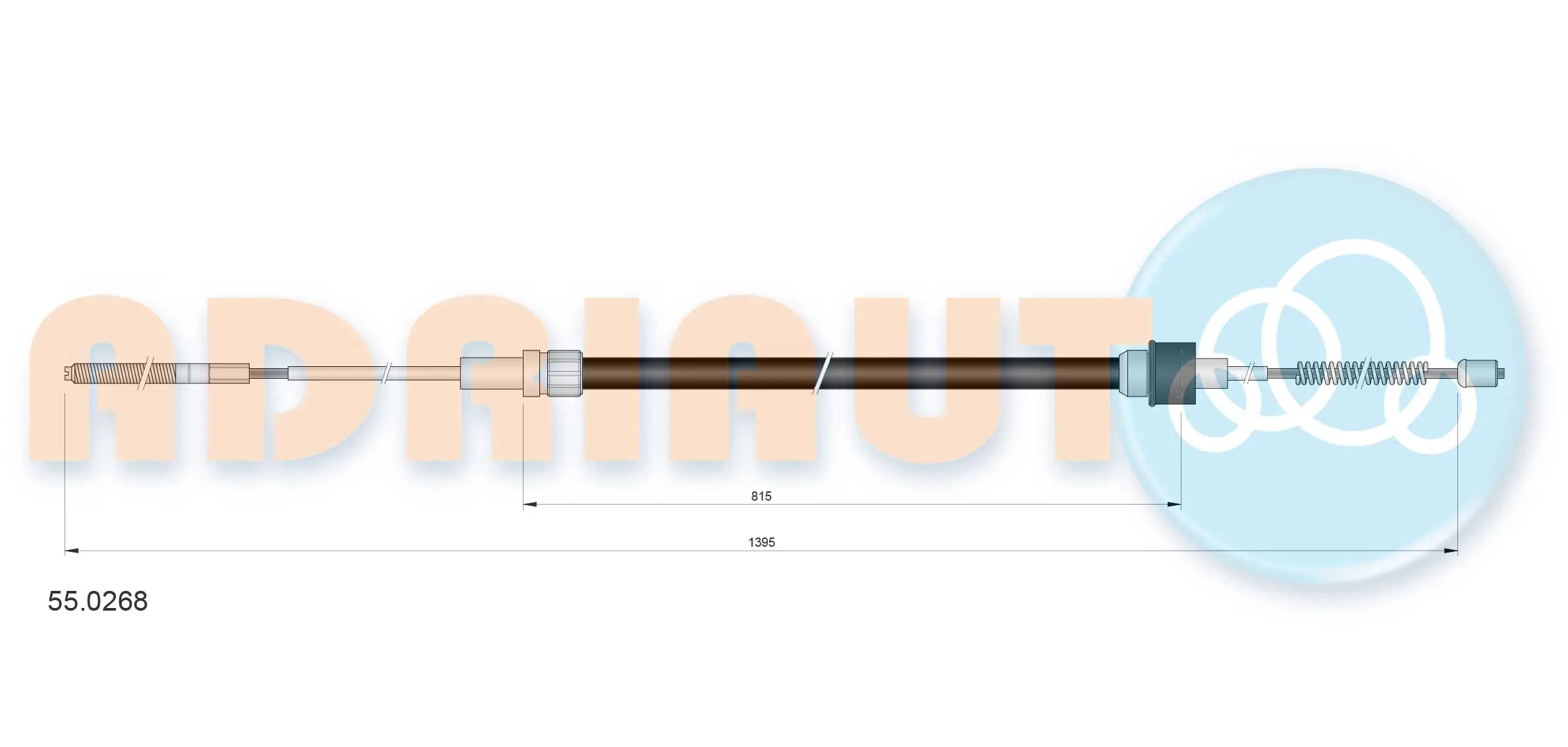 Cable Pull, parking brake 55.0268