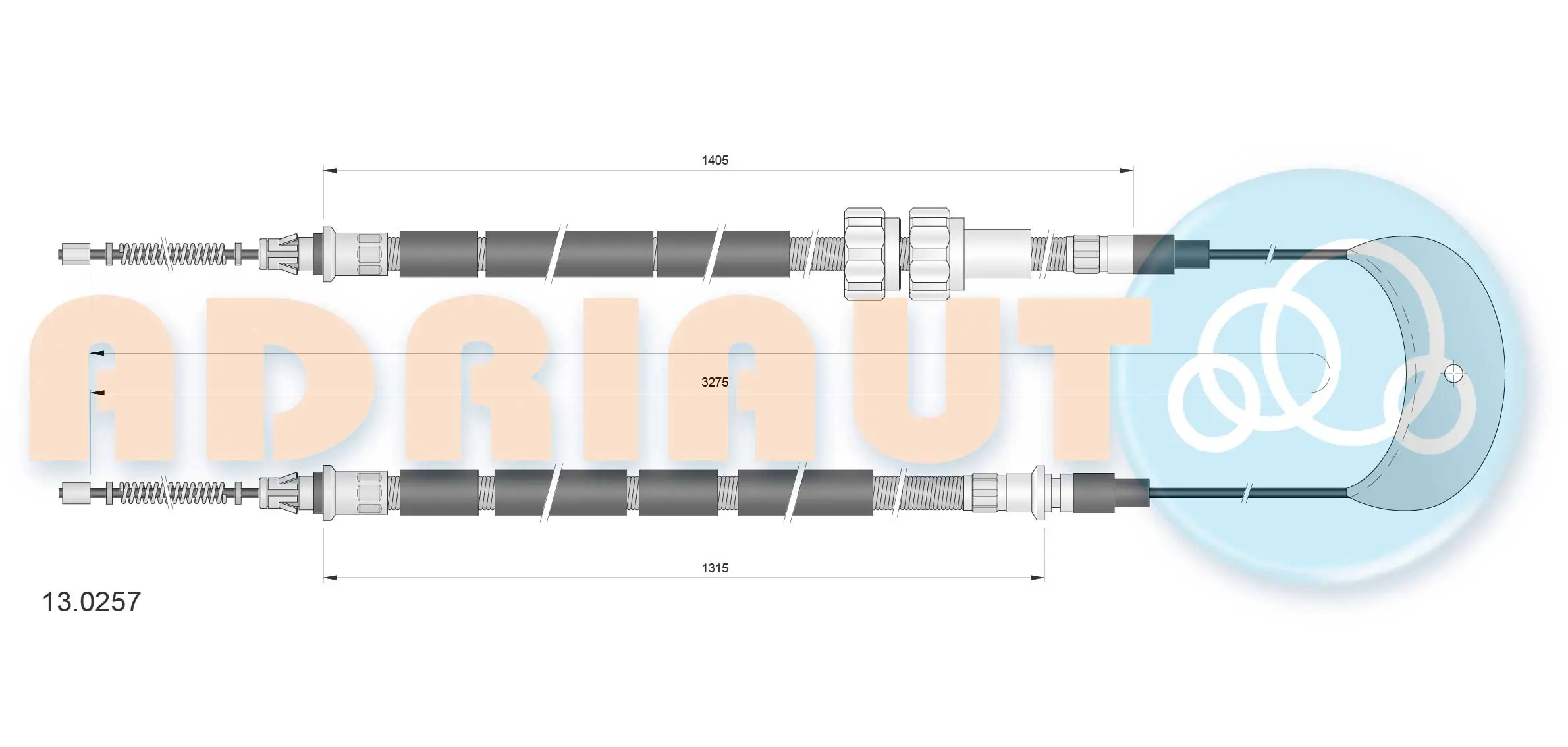 Cable Pull, parking brake 13.0257