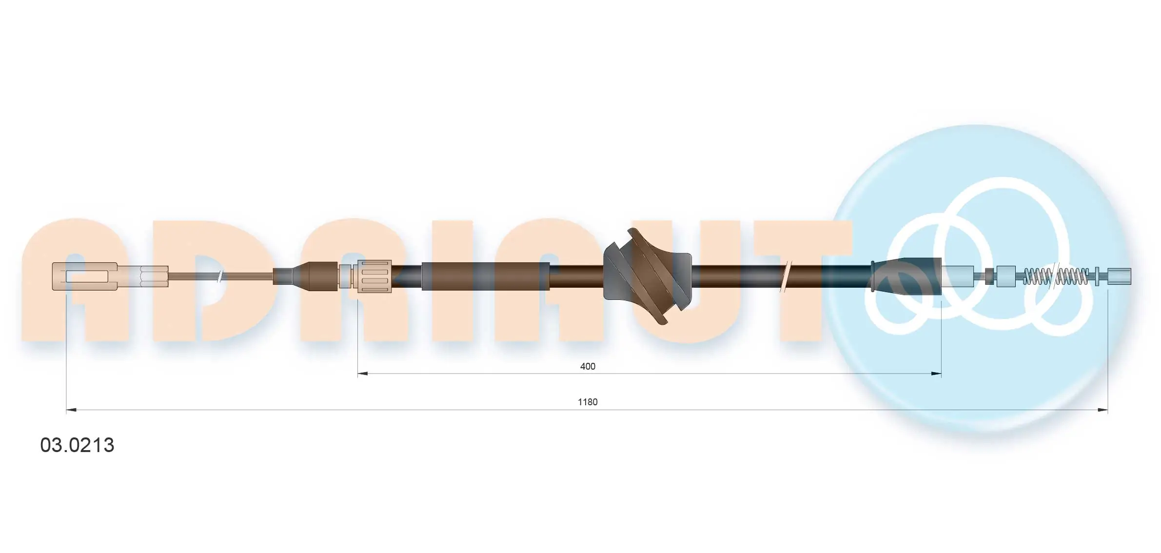 Cable Pull, parking brake 03.0213