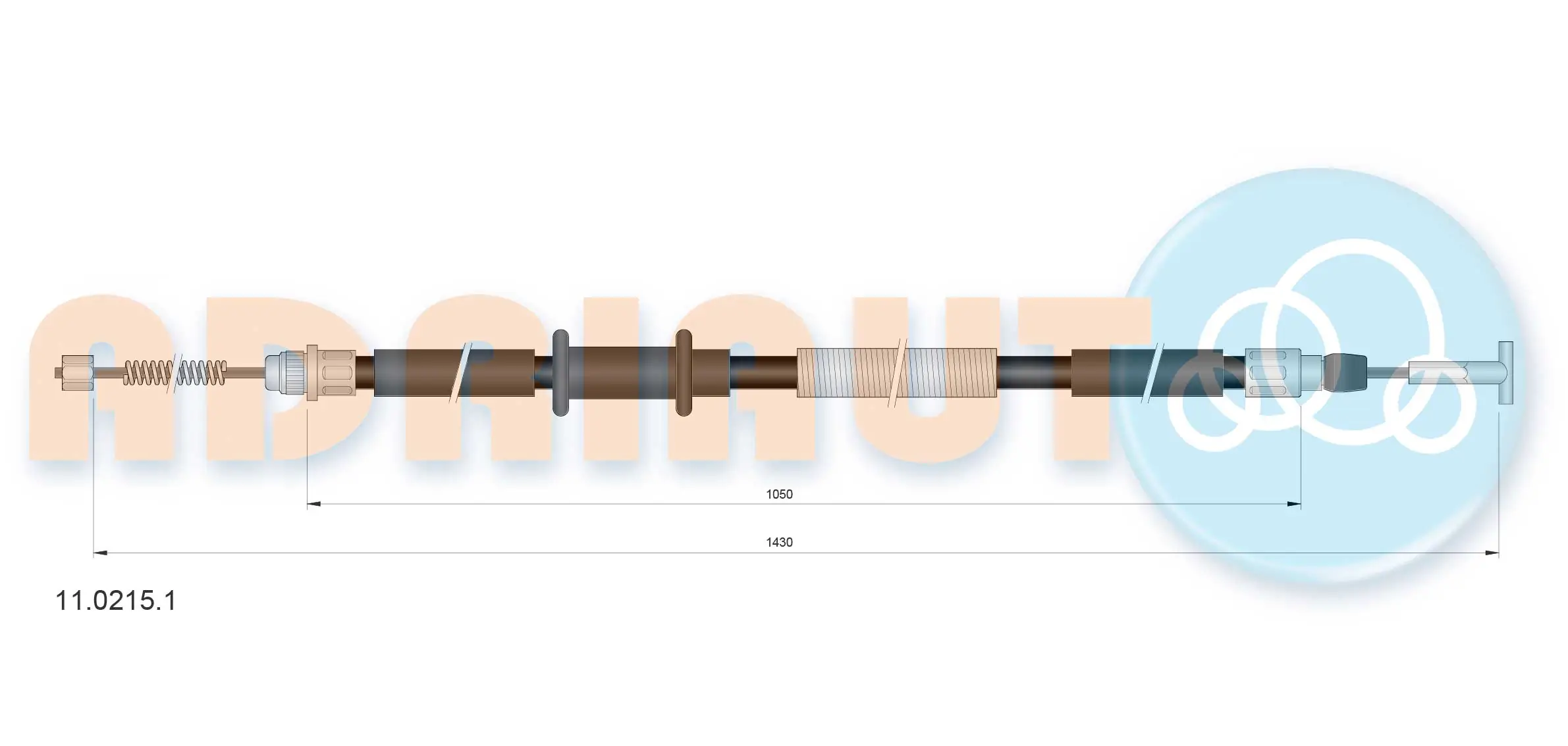 Cable Pull, parking brake 11.0215.1