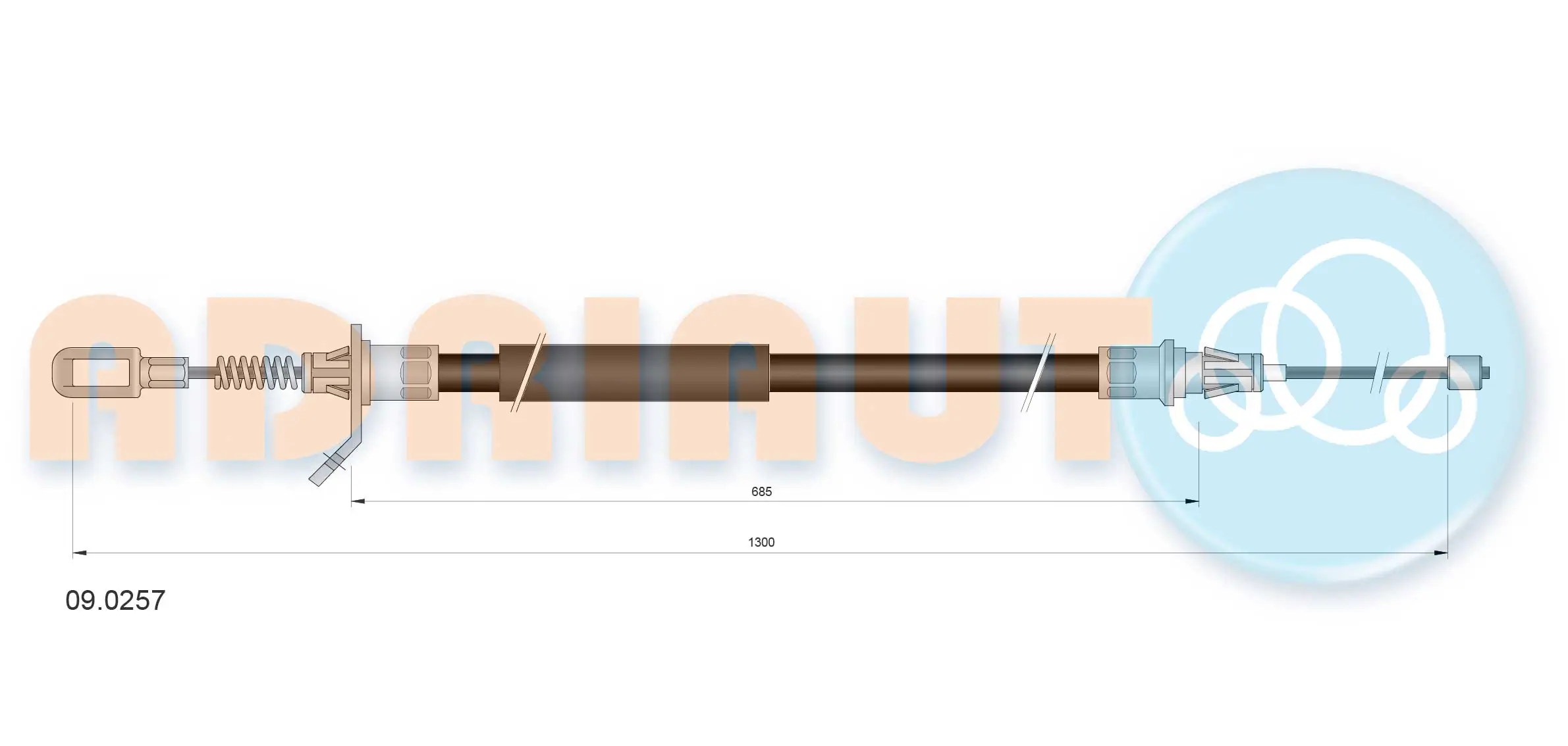 Cable Pull, parking brake 09.0257