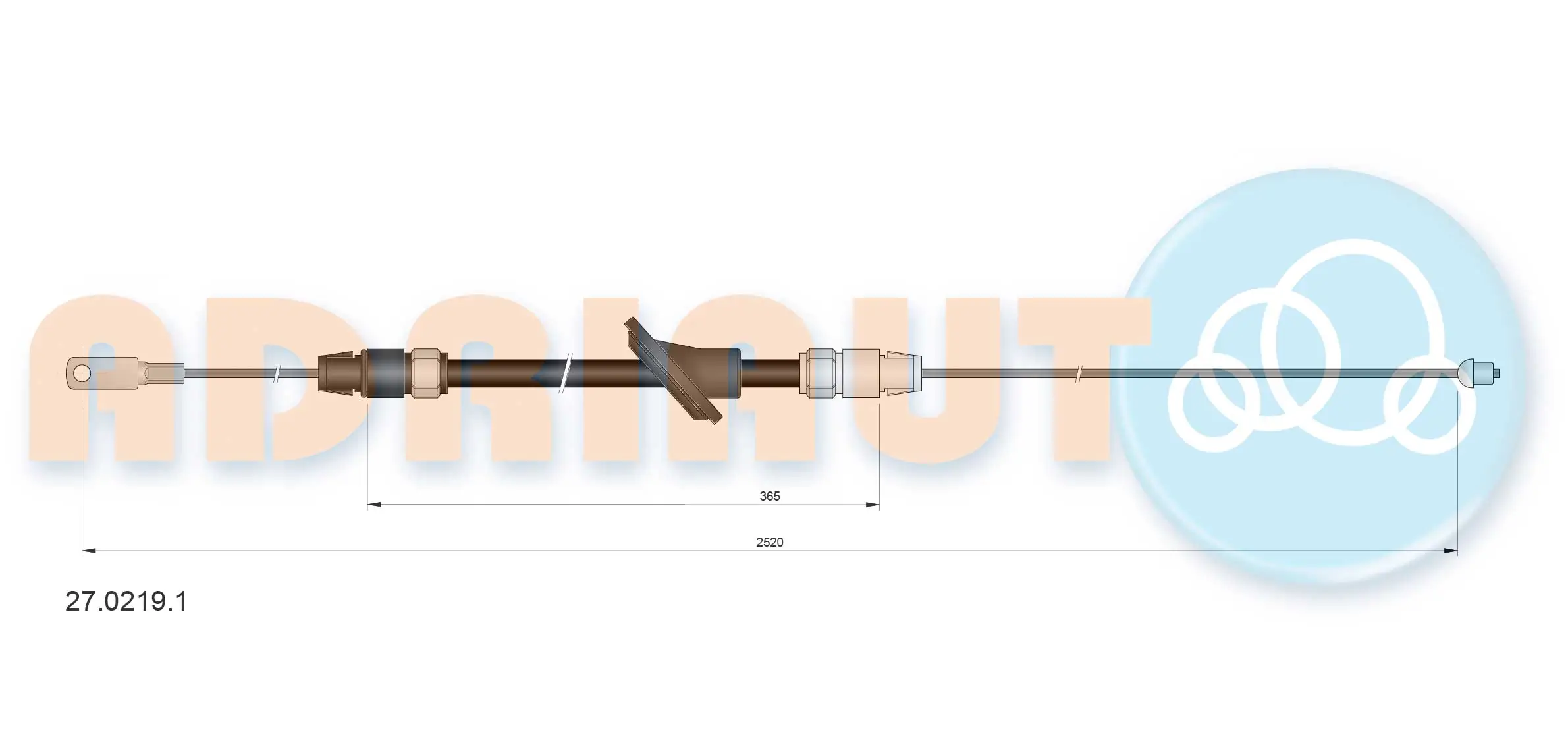 Cable Pull, parking brake 27.0219.1