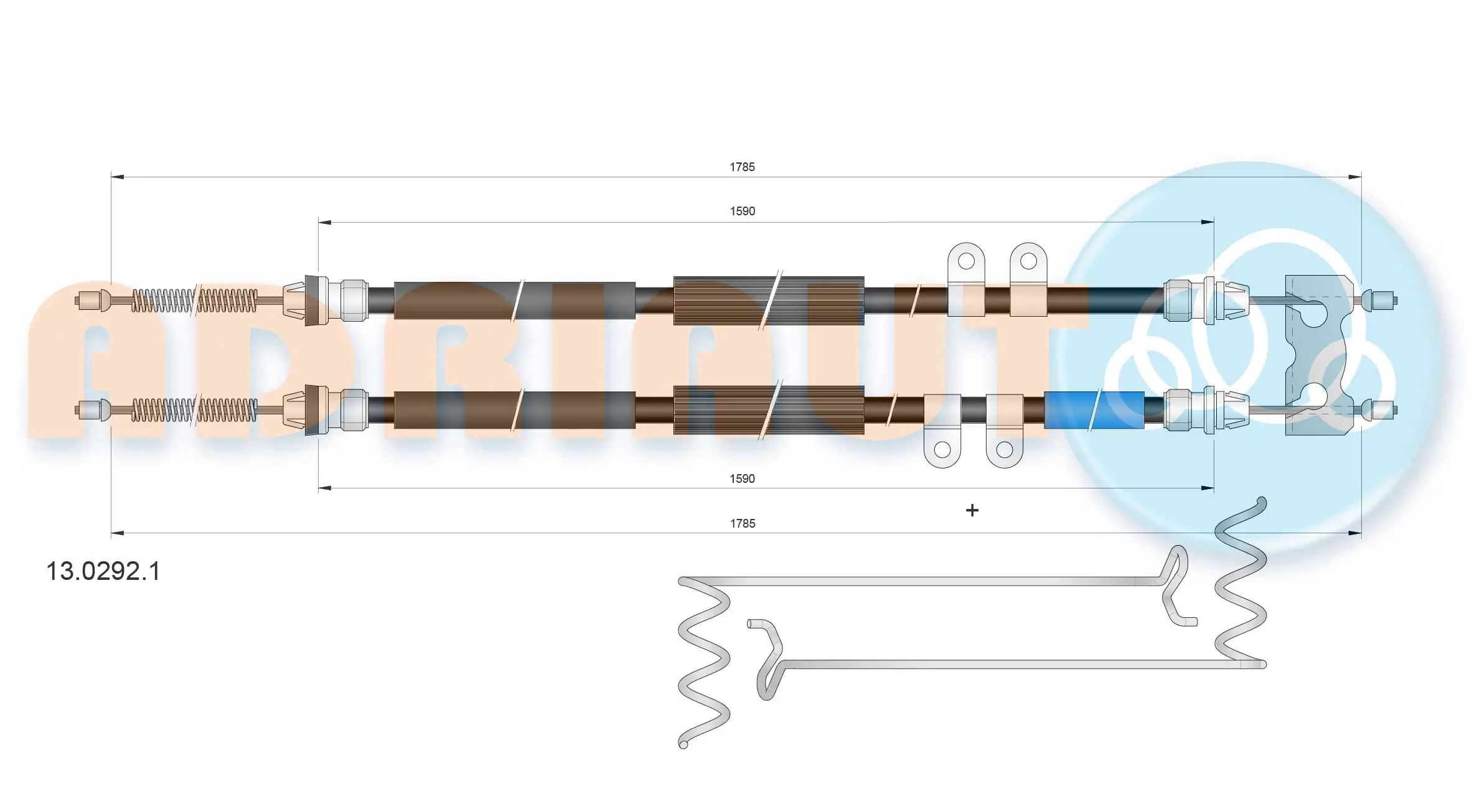Cable Pull, parking brake 13.0292.1