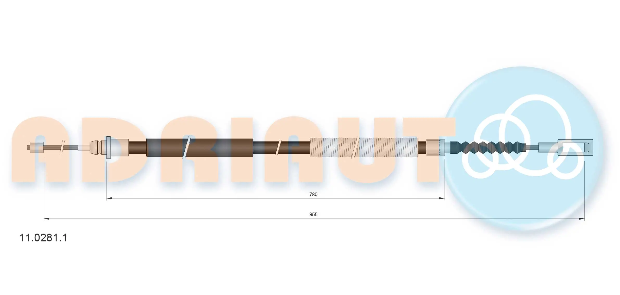 Cable Pull, parking brake 11.0281.1