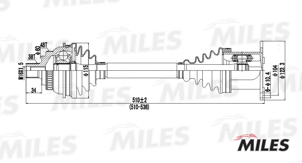 ATE 24.3728-0840.2 Cable Pull, clutch control