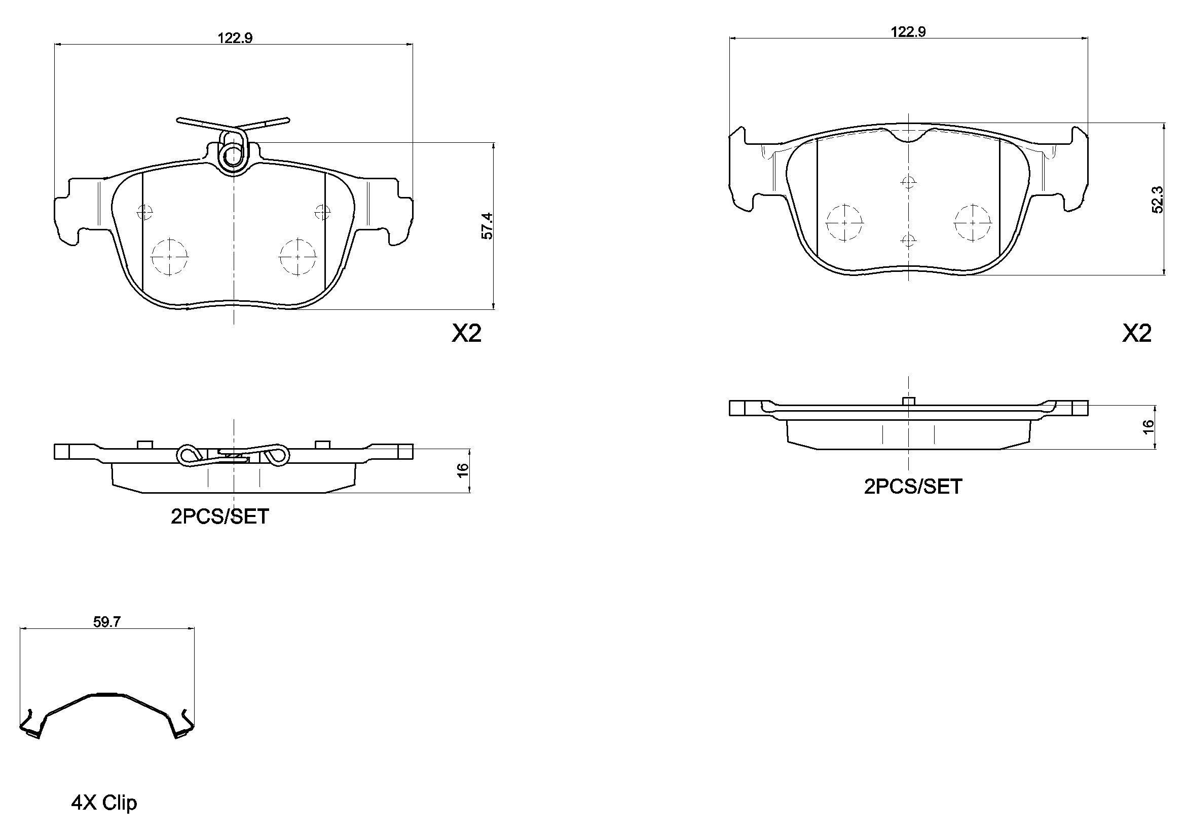 Brake Pad Set, disc brake PRIME LINE P 85 189