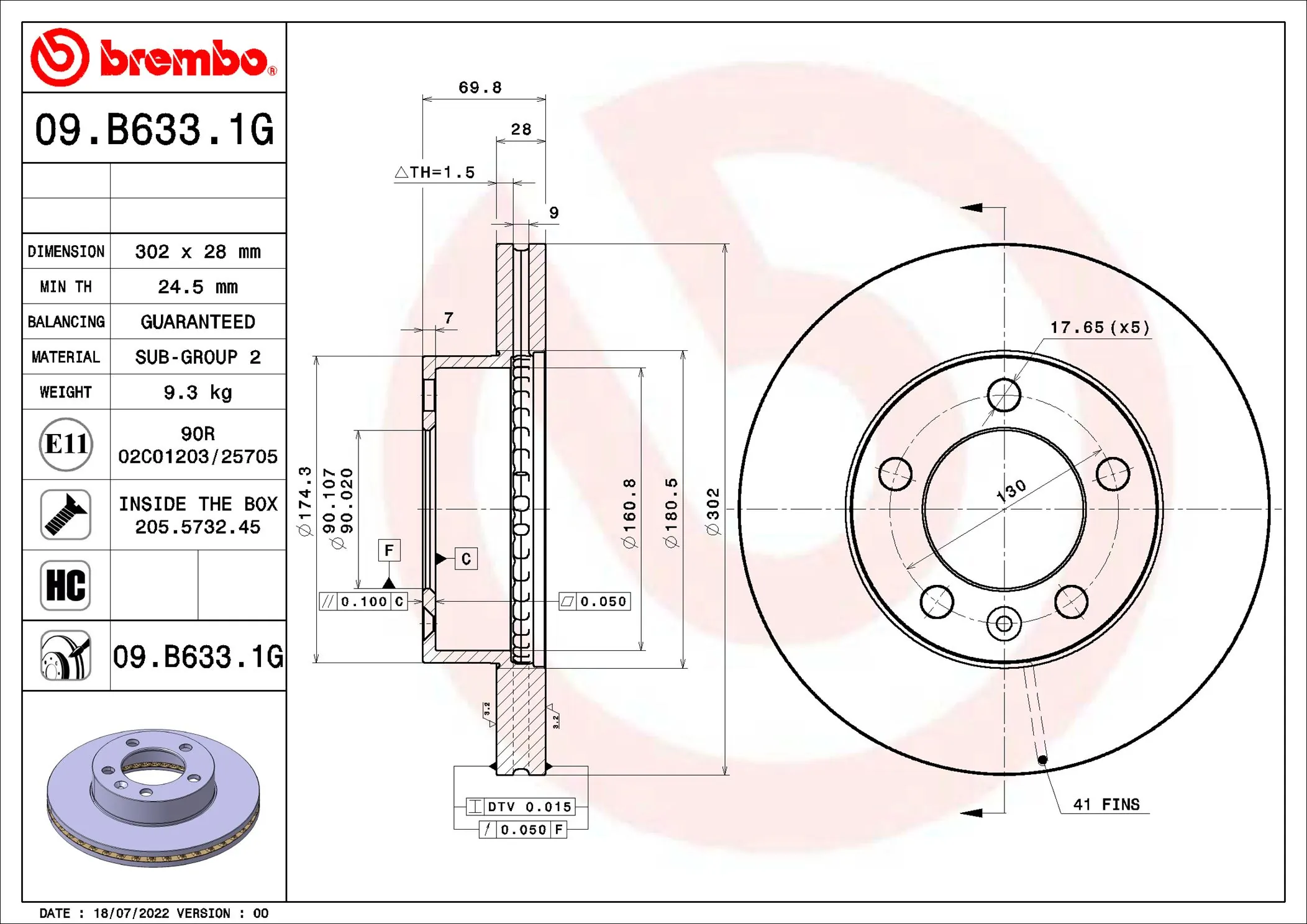 BREMBO KT 10 034 Brake Kit, disc brake