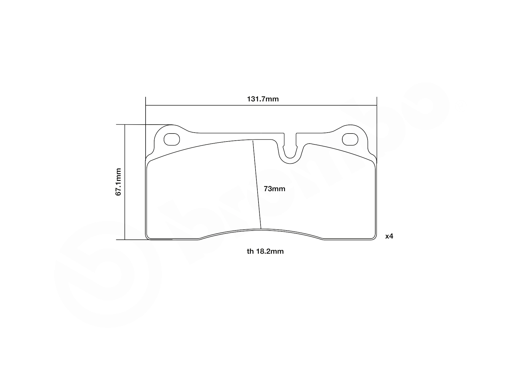 High Performance Brake Pad Set UPGRADE, SPORT | HP2000 07.B315.73