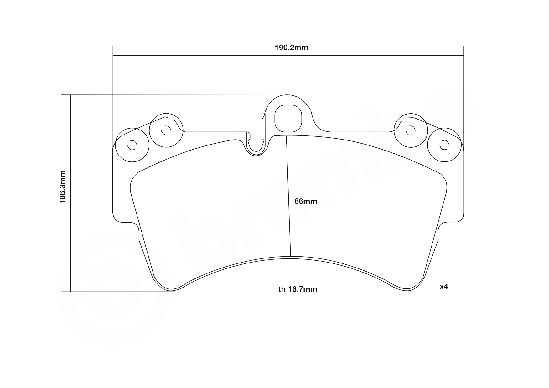 BREMBO 07.B314.20 High Performance Brake Pad Set