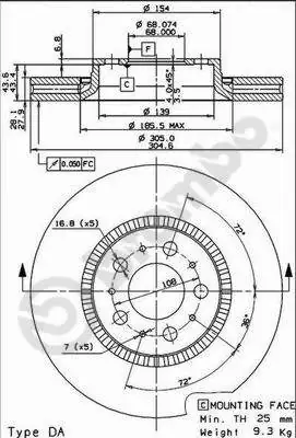 Brake Disc XTRA LINE - Max 09.9130.75