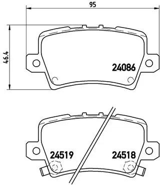 Brake Pad Set, disc brake PRIME LINE P 28 038
