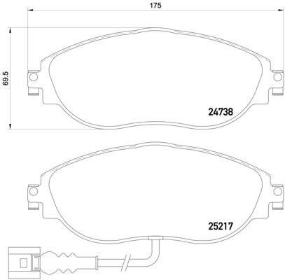 Brake Pad Set, disc brake PRIME LINE P 85 131