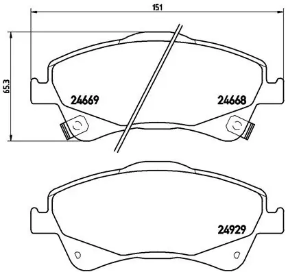 Brake Pad Set, disc brake PRIME LINE P 83 109