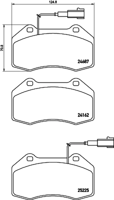 Brake Pad Set, disc brake PRIME LINE P 23 162