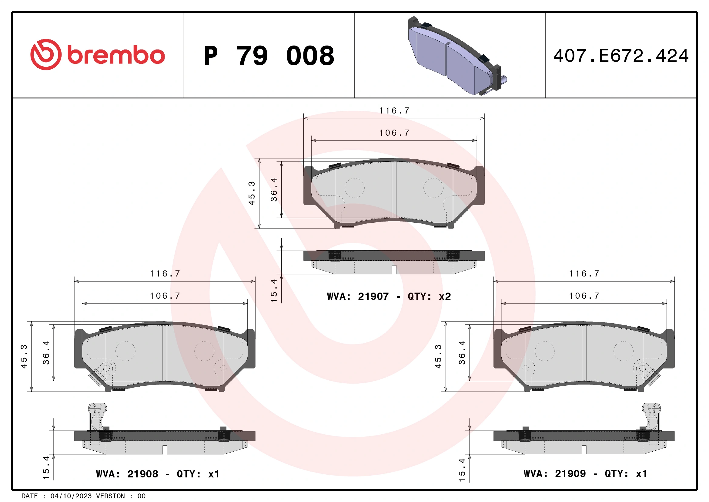 Brake Pad Set, disc brake PRIME LINE P 79 008