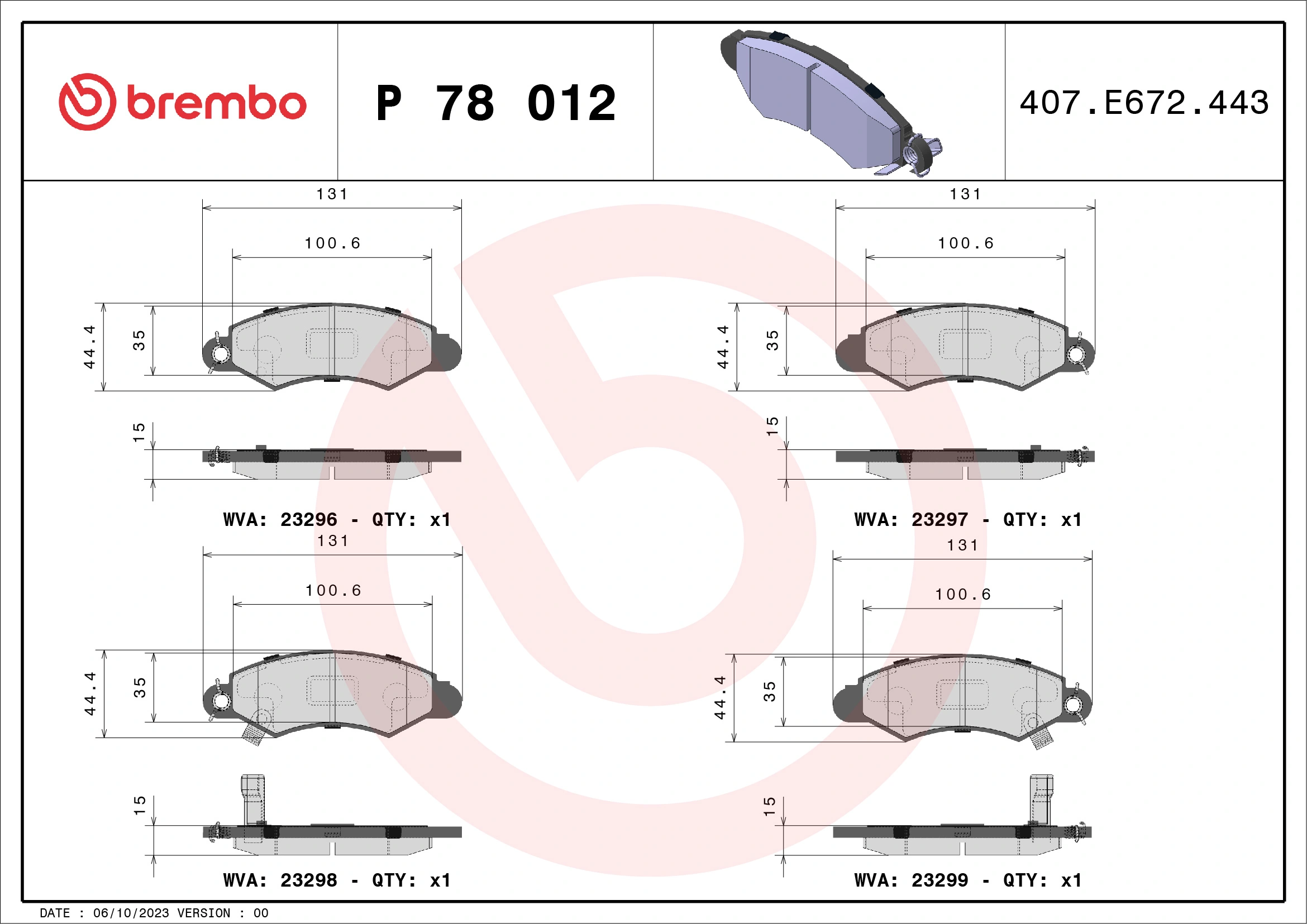 Brake Pad Set, disc brake PRIME LINE P 78 012