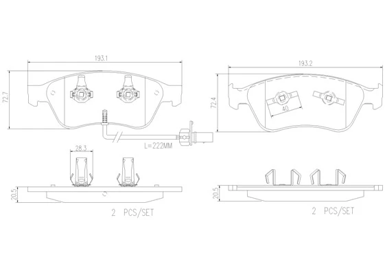 Brake Pad Set, disc brake PRIME LINE P 85 102
