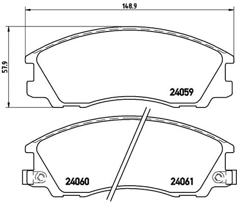 Brake Pad Set, disc brake PRIME LINE P 30 017