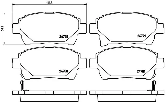 Brake Pad Set, disc brake PRIME LINE P 83 097