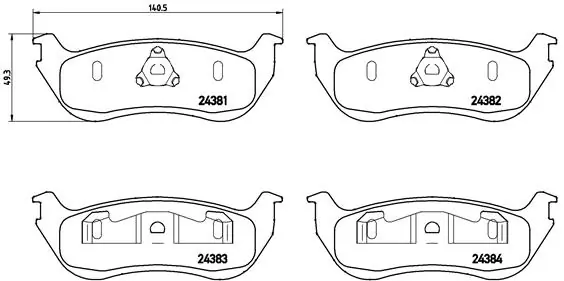 Brake Pad Set, disc brake PRIME LINE P 24 068
