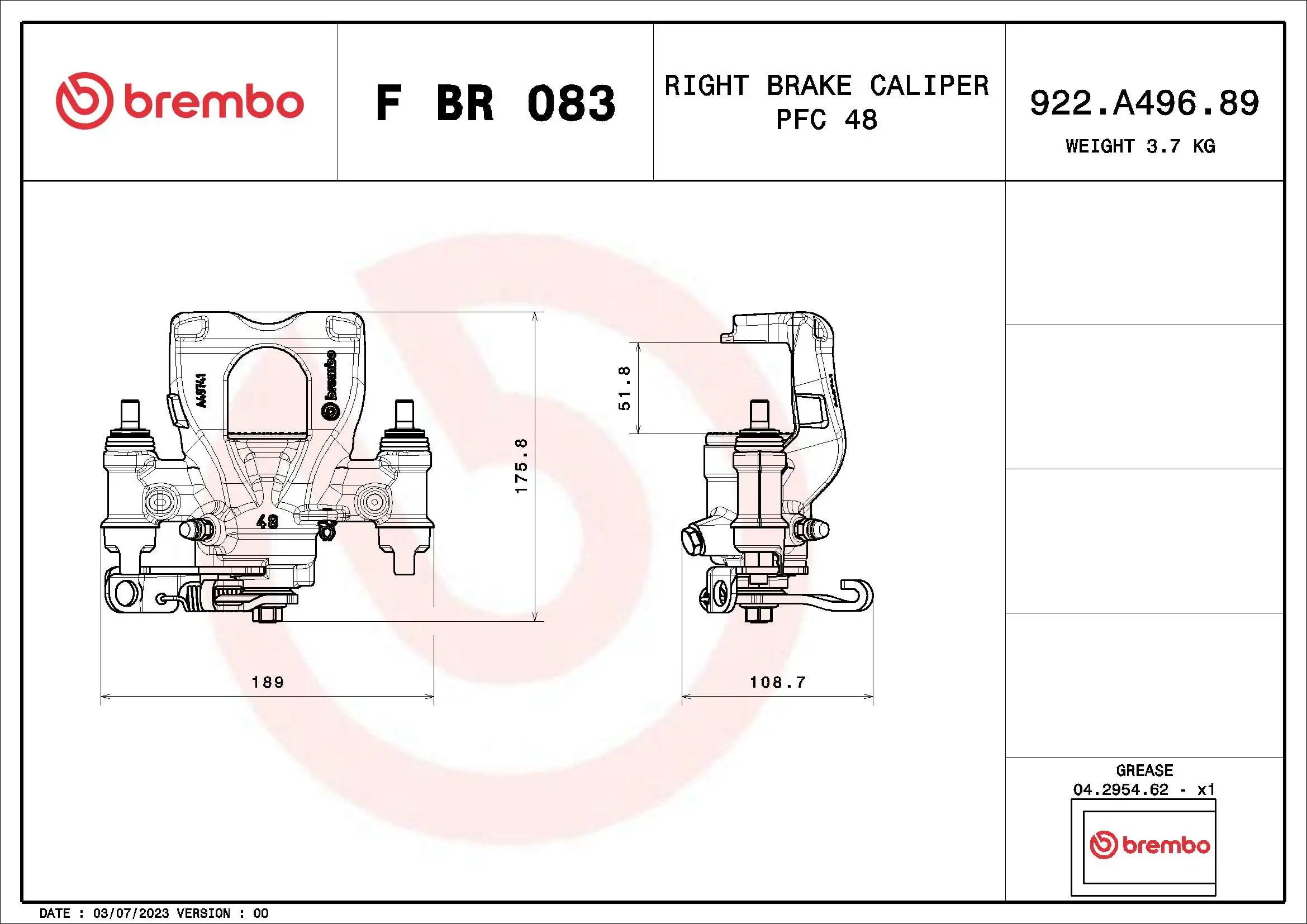 kaliper PRIME LINE F BR 083