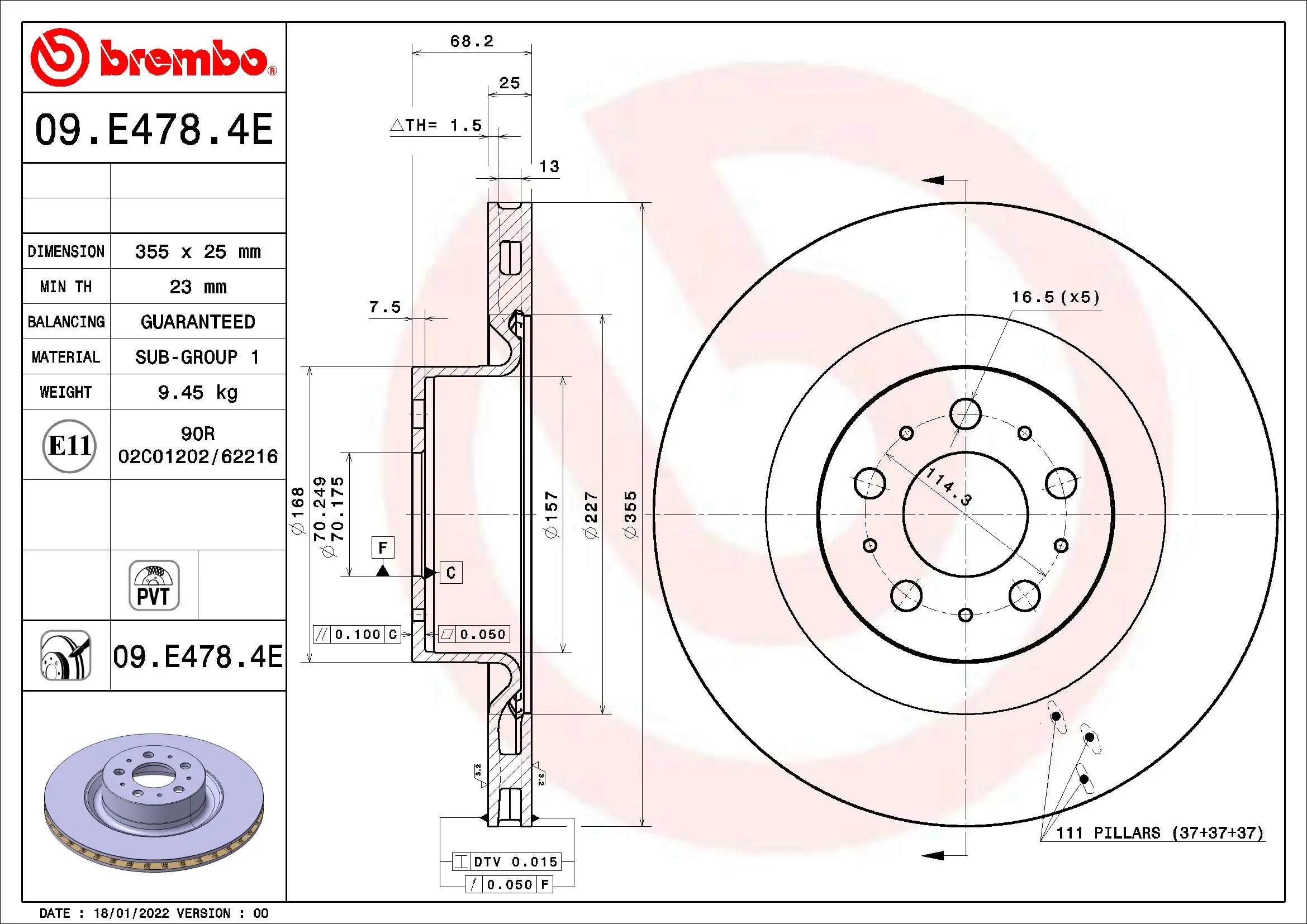 Brake Kit, disc brake BEYOND LINE - EV KT 08 042