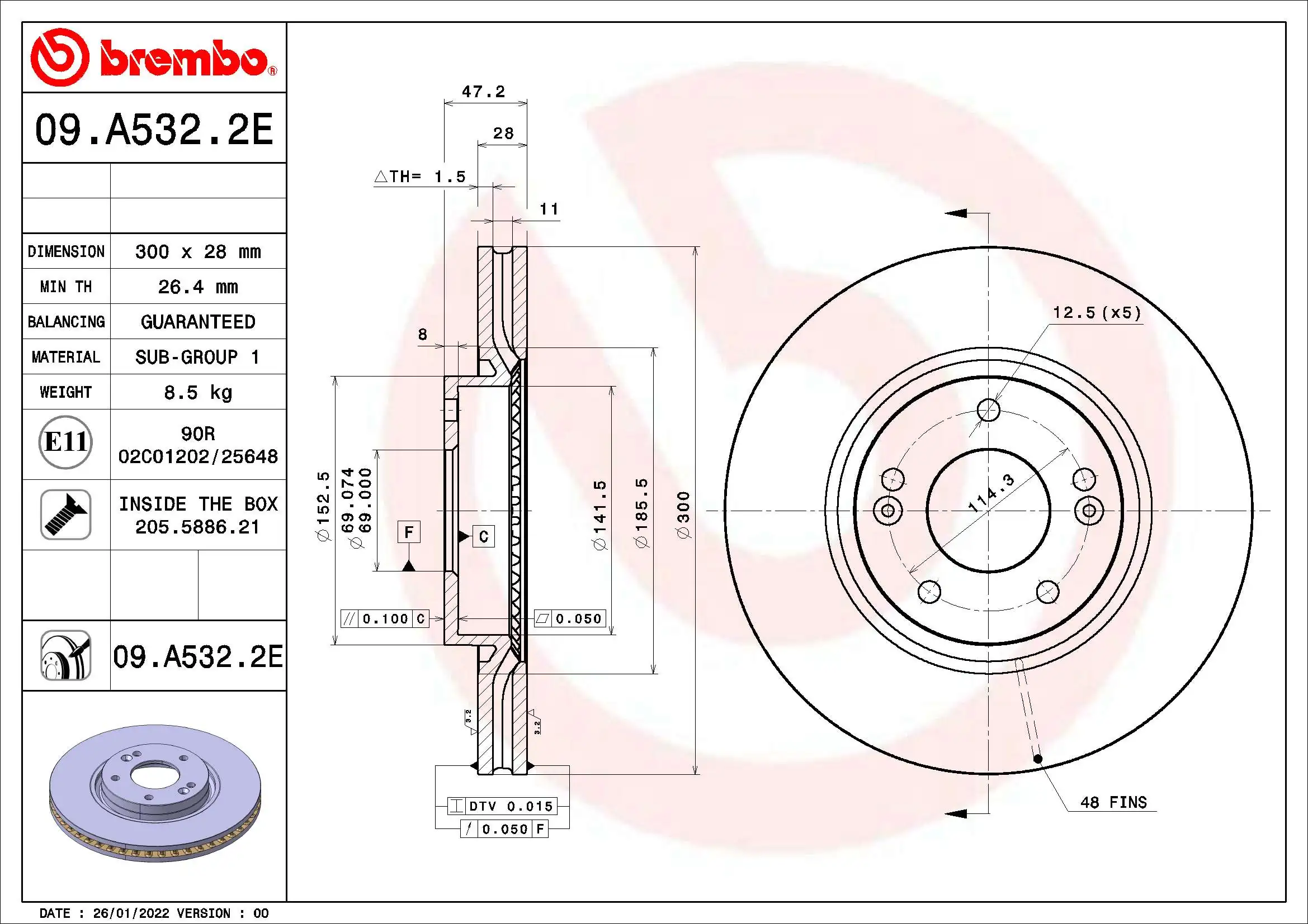 Brake Kit, disc brake BEYOND LINE - EV KT 08 029