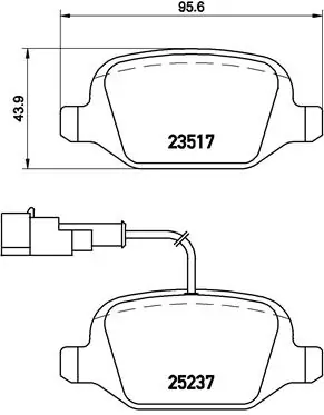 Brake Pad Set, disc brake PRIME LINE P 23 131