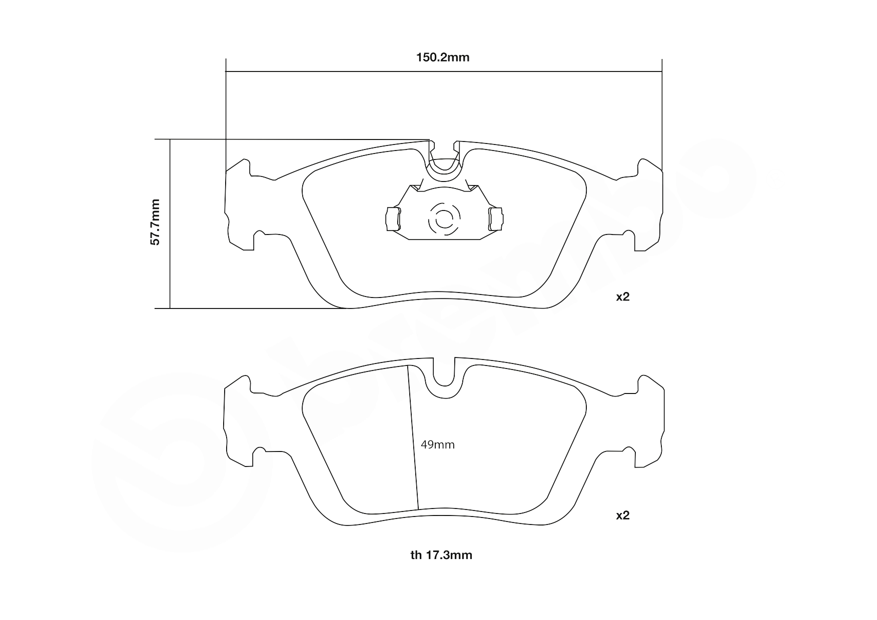 BREMBO 07.B314.31 High Performance Brake Pad Set
