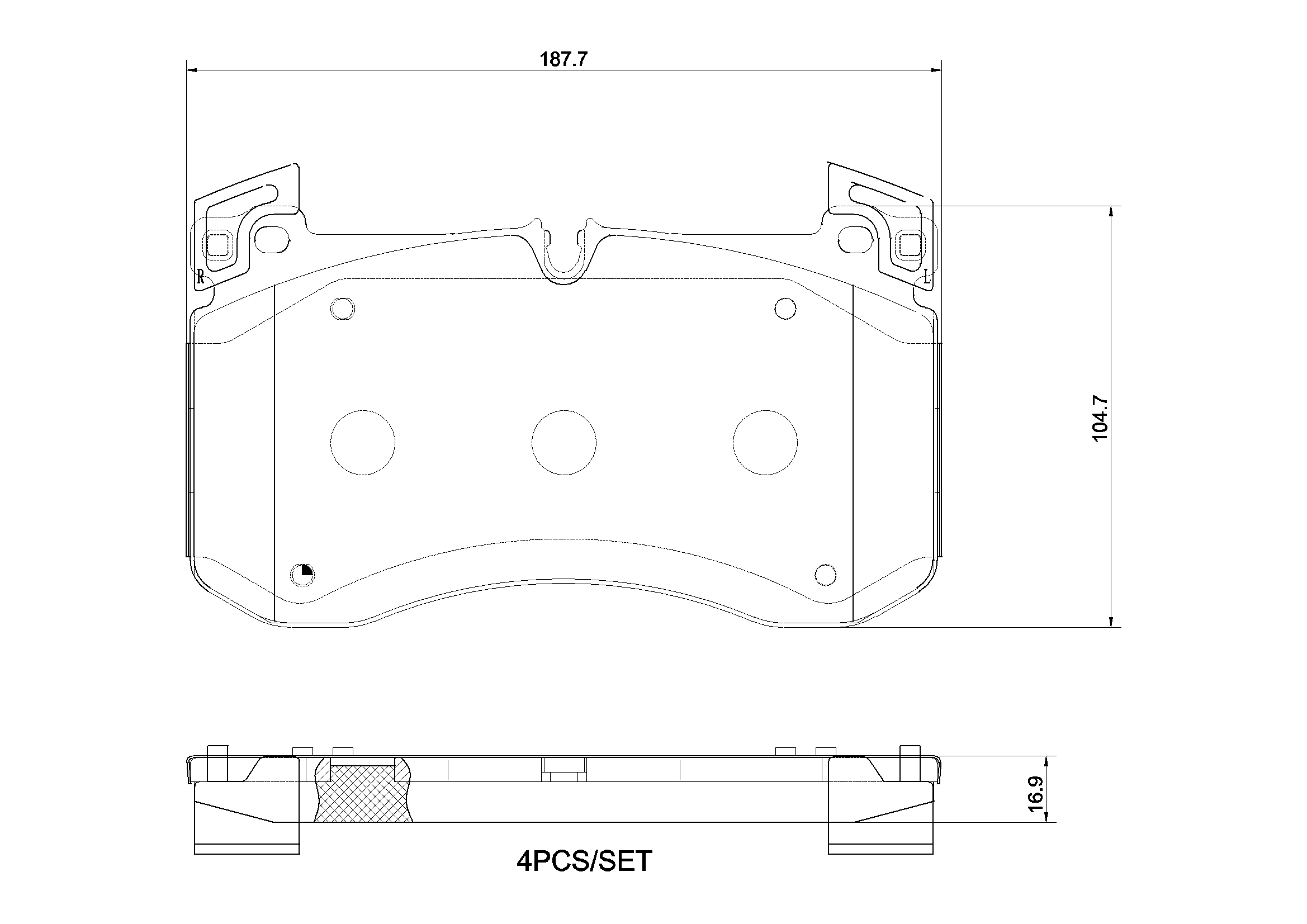 Brake Pad Set, disc brake PRIME LINE P 50 160