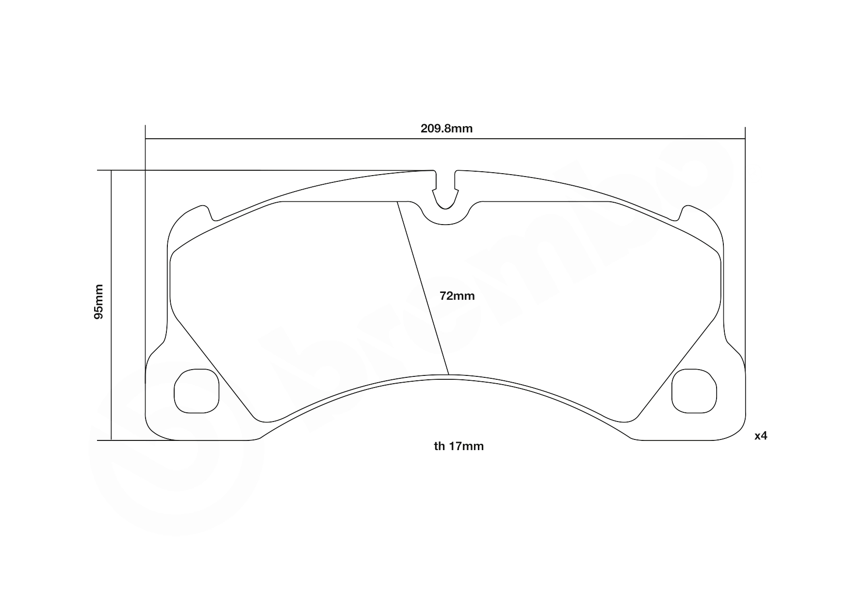 High Performance Brake Pad Set UPGRADE, SPORT | HP2000 07.B314.67