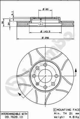 Brake Disc XTRA LINE - Max 09.7628.75