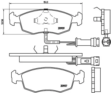 Brake Pad Set, disc brake PRIME LINE P 24 007