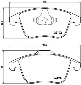 Brake Pad Set, disc brake PRIME LINE P 24 076